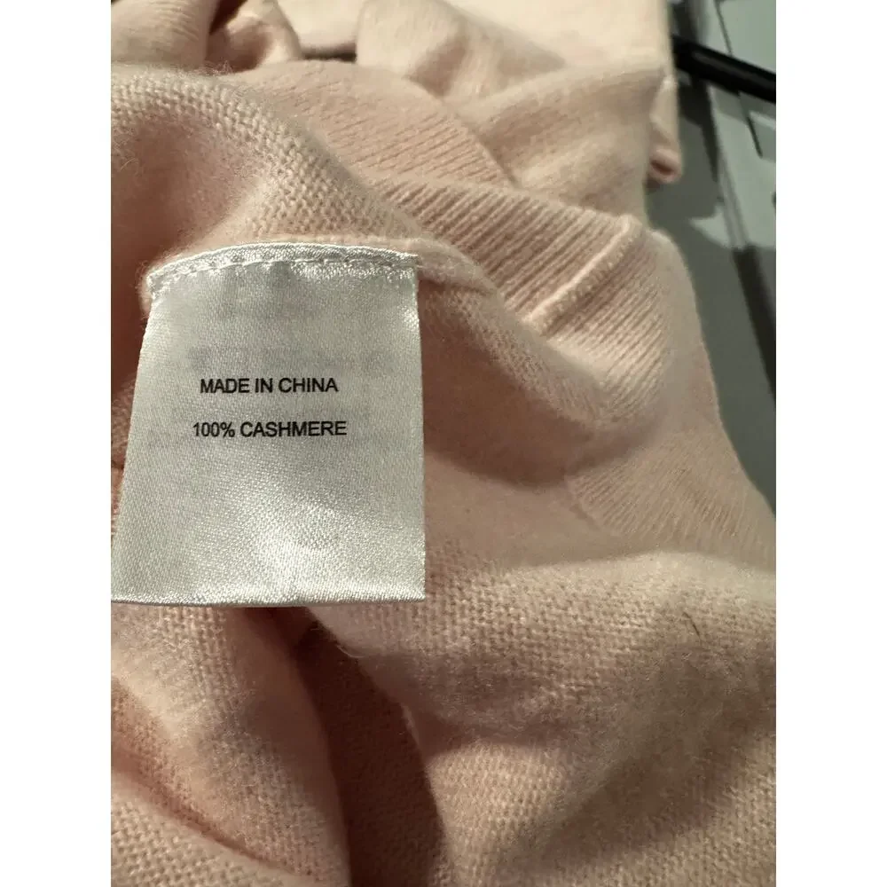 QUINCE Mongolian 100% Cashmere Pink Turtleneck Sweater in Size Small - Picture 5 of 6